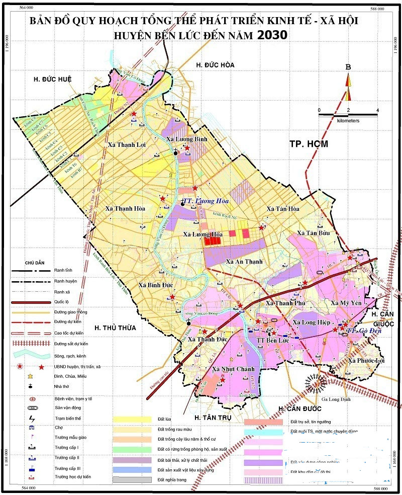 bản đồ quy hoạch huyện Bến Lức