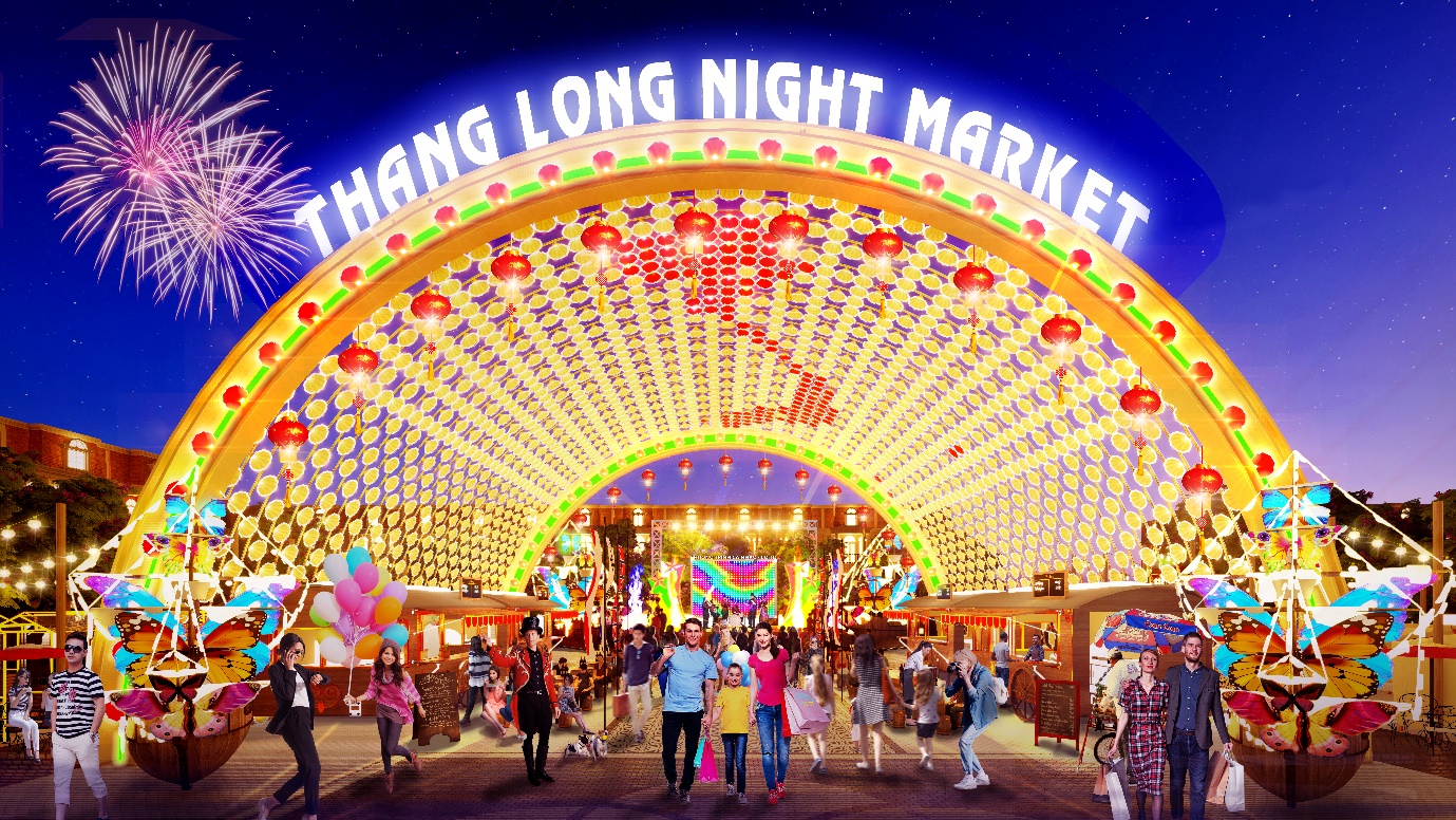 Phối cảnh chợ đêm Thăng Long Night Market