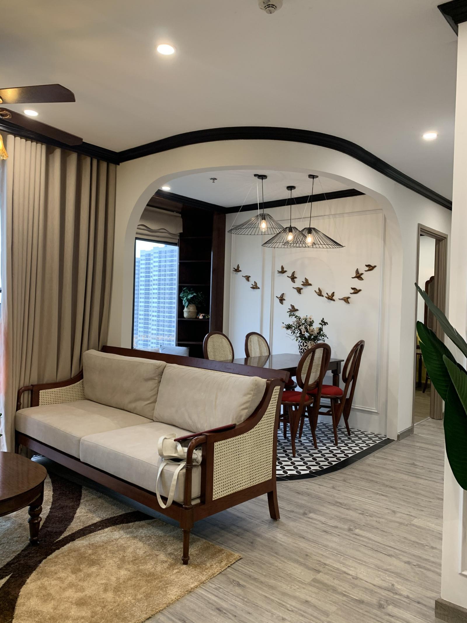 hình ảnh phòng khách liên thông phòng ăn