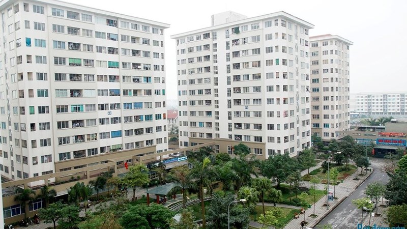 hình ảnh một dự án nhà ở xã hội đã hoàn thành và đi vào sử dụng