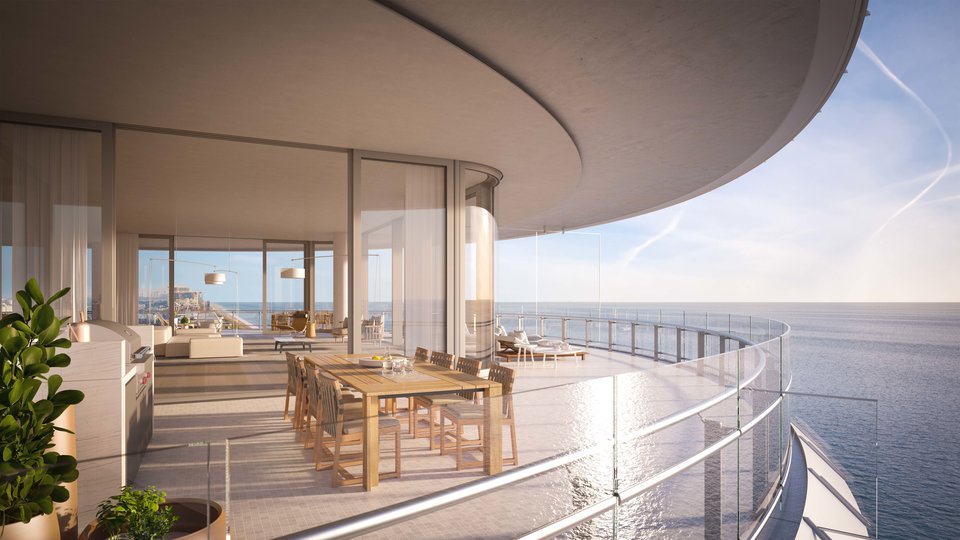 Căn hộ Penthouse với sân thượng, ban công ngoài trời rộng 1.700m2.