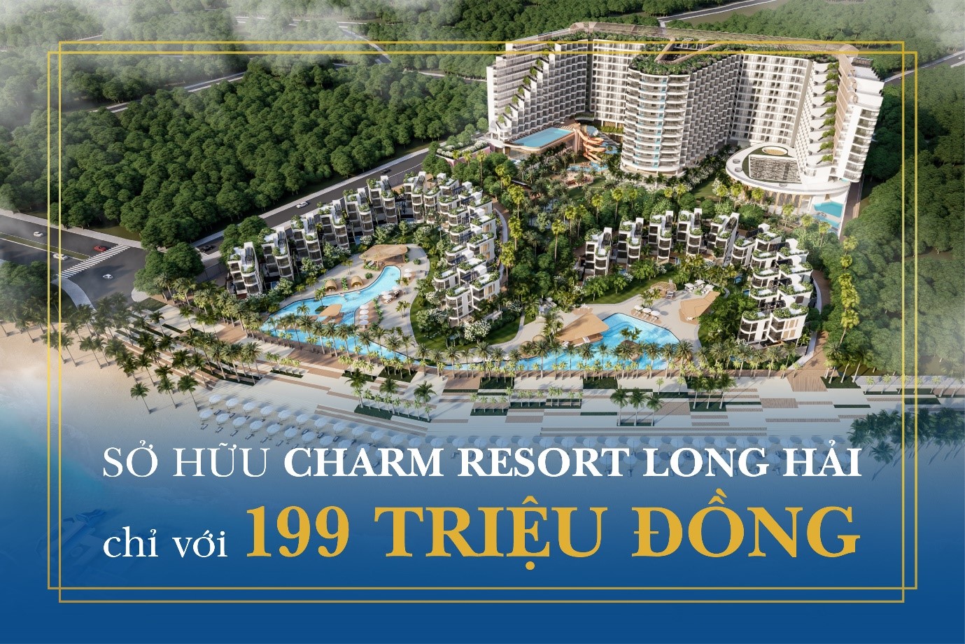 phối cảnh dự &aacute;n nghỉ dưỡng cao tầng
