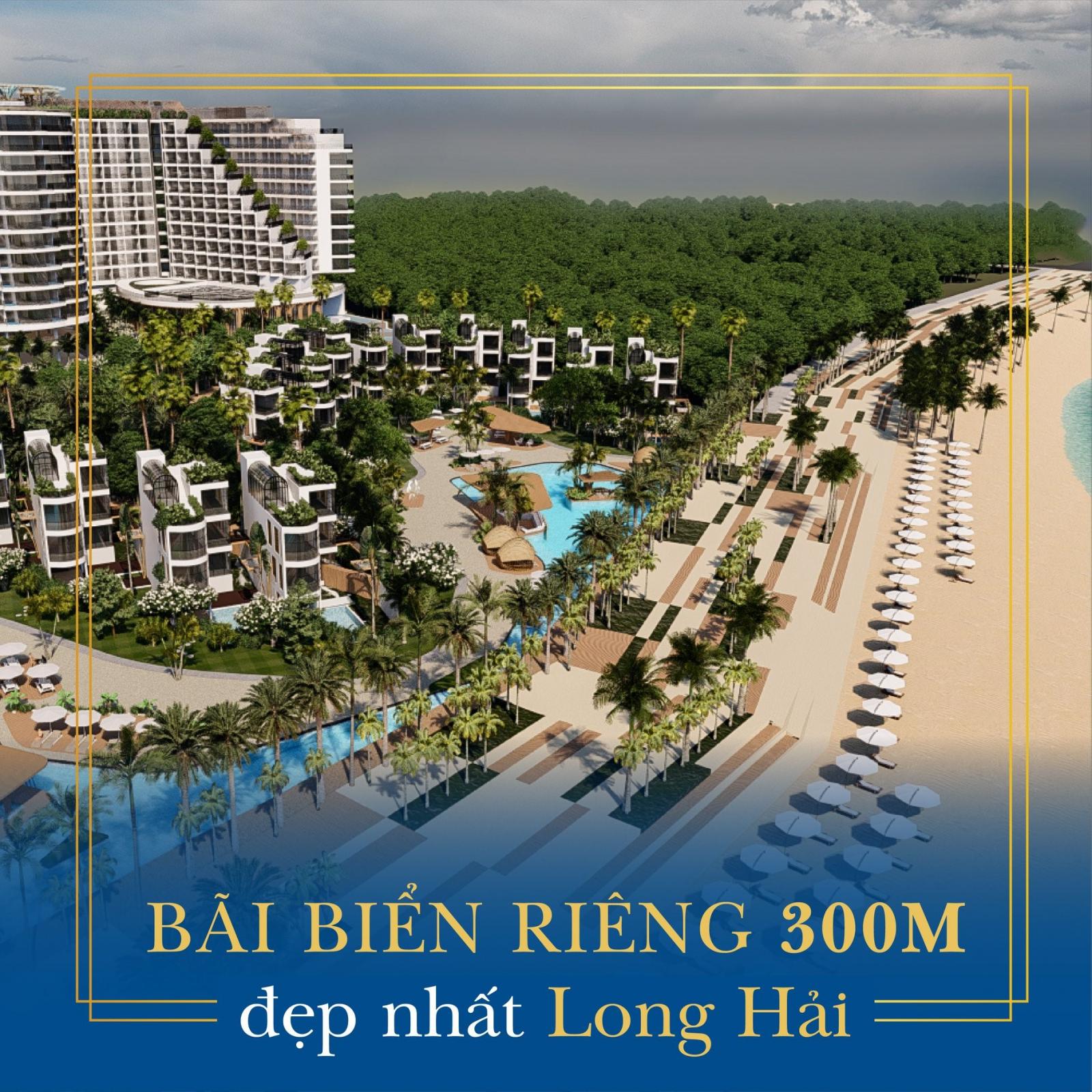 khu biệt thự nghỉ dưỡng nằm cạnh đường ben biển