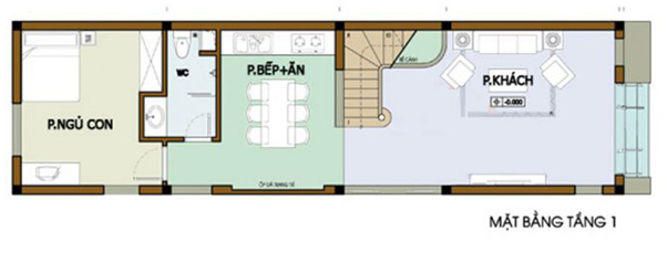mặt bằng tầng 1 nh&agrave; ống