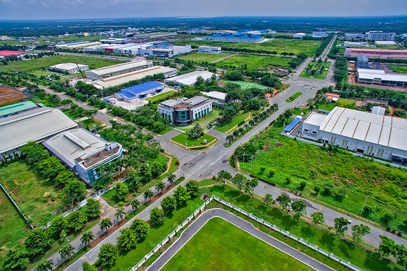 khu công nghiệp nhìn từ trên cao