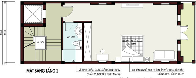 Mặt bằng bố trí nội thất tầng 2