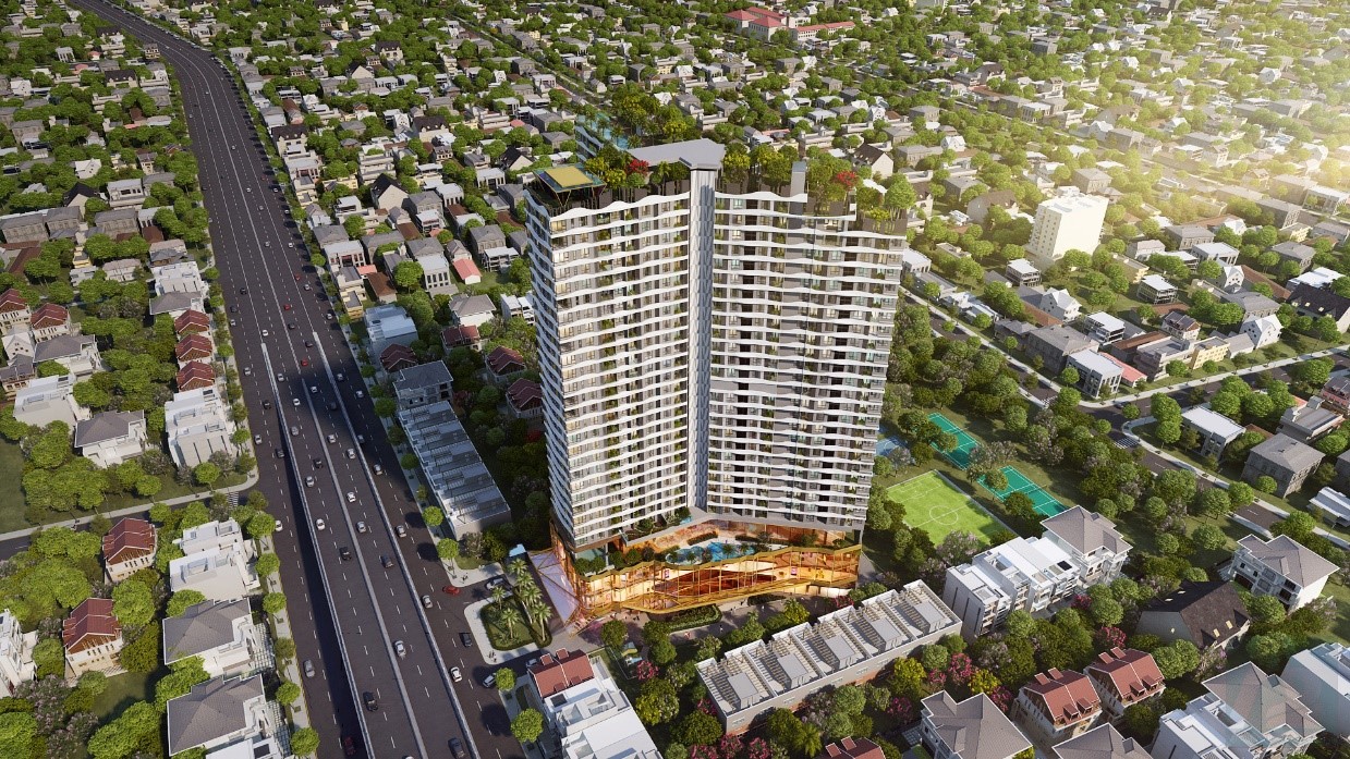 to&agrave; nh&agrave; cao tầng nằm trong th&agrave;nh phố