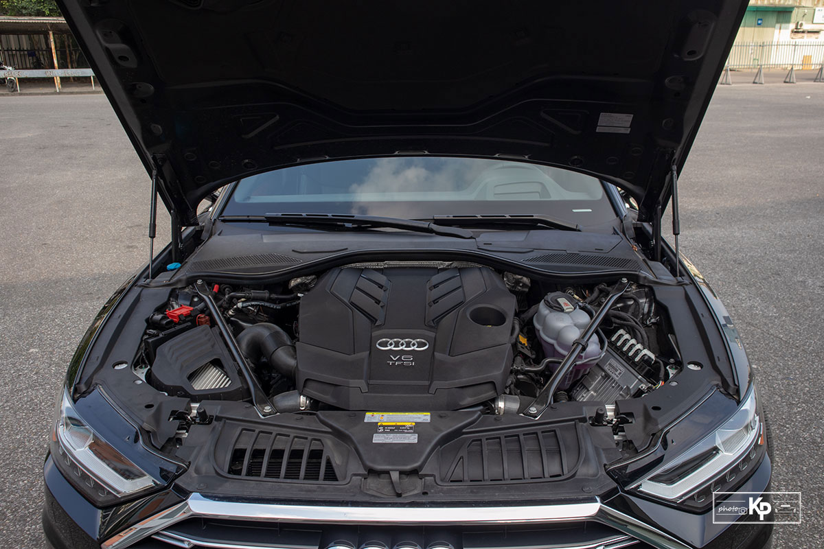 Đánh giá xe Audi A8L 2021 đầu tiên tại Việt Nam: Động cơ Ảnh Động cơ xe Audi A8L 2021