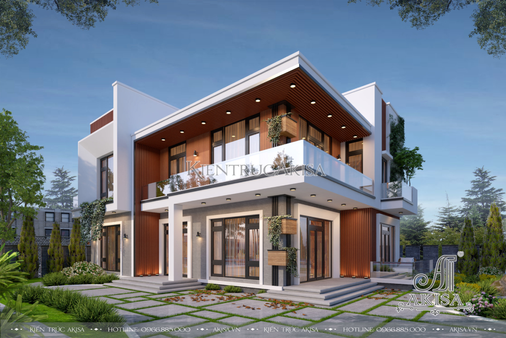 Mẫu biệt thự 2 tầng phong c&aacute;ch hiện đại 
