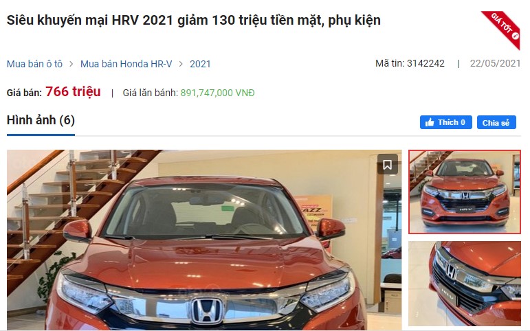 Honda HR-V giảm giá sốc, đại lý cam đoan giúp khách "tiết kiệm" hơn 100 triệu đồng 1
