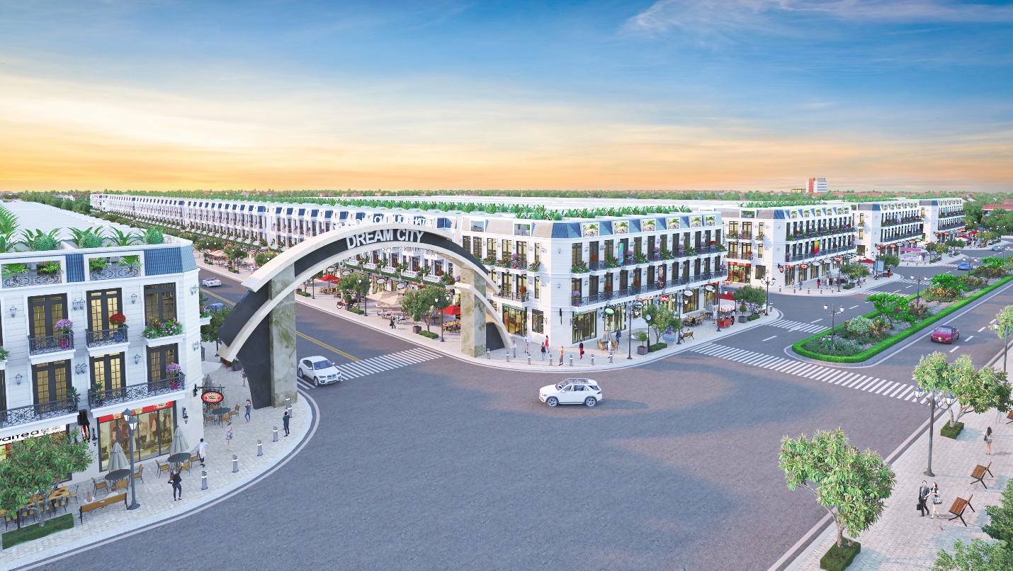 Phối cảnh đất nền The Sun trong dự &aacute;n Dream City