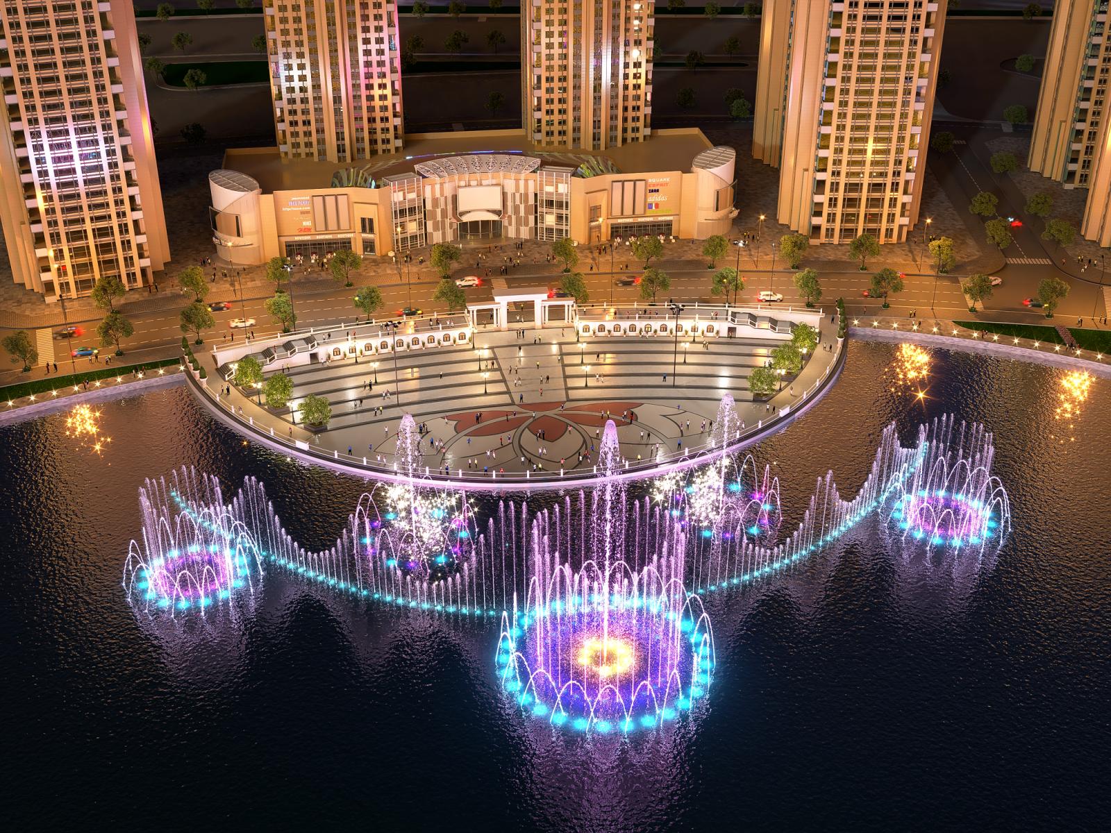 C&ocirc;ng tr&igrave;nh nhạc nước tại Van Phuc City