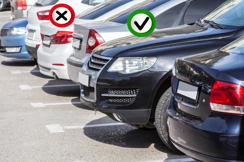 Khi đỗ xe, hướng đầu xe ra ngo&agrave;i l&agrave; đ&uacute;ngb