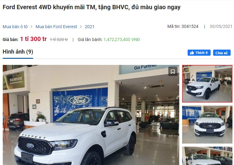 Ford Everest tại đại lý giảm sốc 100 triệu, buộc Fortuner phải hạ giá kéo khách 1