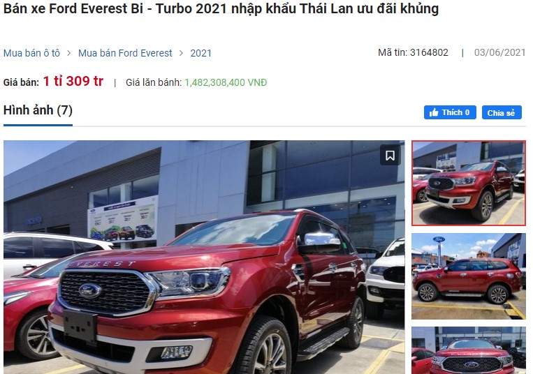 Ford Everest tại đại lý giảm sốc 100 triệu, buộc Fortuner phải hạ giá kéo khách a2