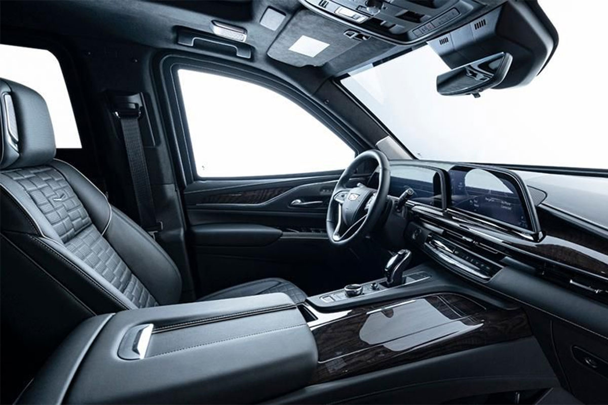 Nội thất Inkas Cadillac Escalade 2021 bọc gi&aacute;p.
