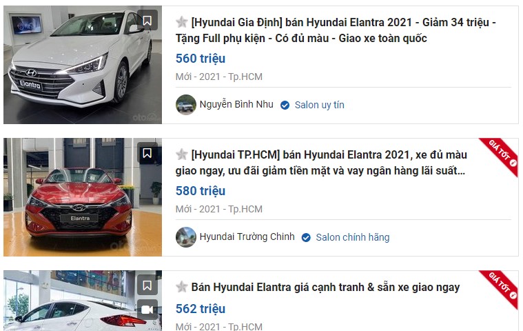 nhiều đại lý áp dụng mức giảm từ 20 - 40 triệu đồng cho khách mua Hyundai Elantra 1
