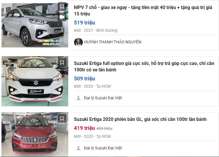 Một số đại lý khác áp dụng mức ưu đãi 40 triệu đồng tiền mặt và quà tặng 15 triệu đồng 1