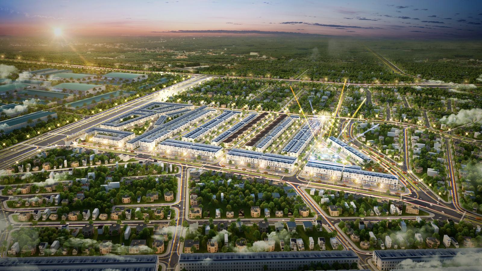 khu đ&ocirc; thị nh&igrave;n từ tr&ecirc;n cao