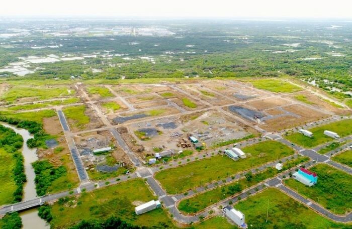 hình ảnh một khu đất phân lô nhìn từ trên cao
