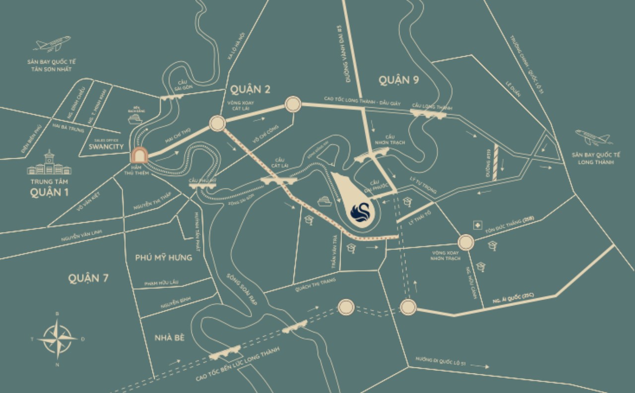 Google map đ&aacute;nh dấu vị tr&iacute; Oasia SwanBay