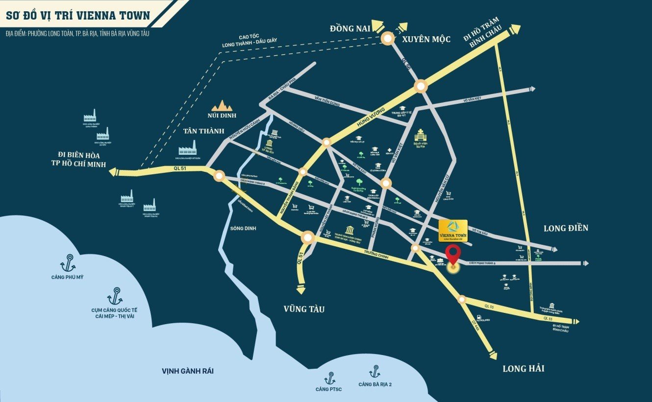 Sơ đồ vị trí dự án Vienna Town