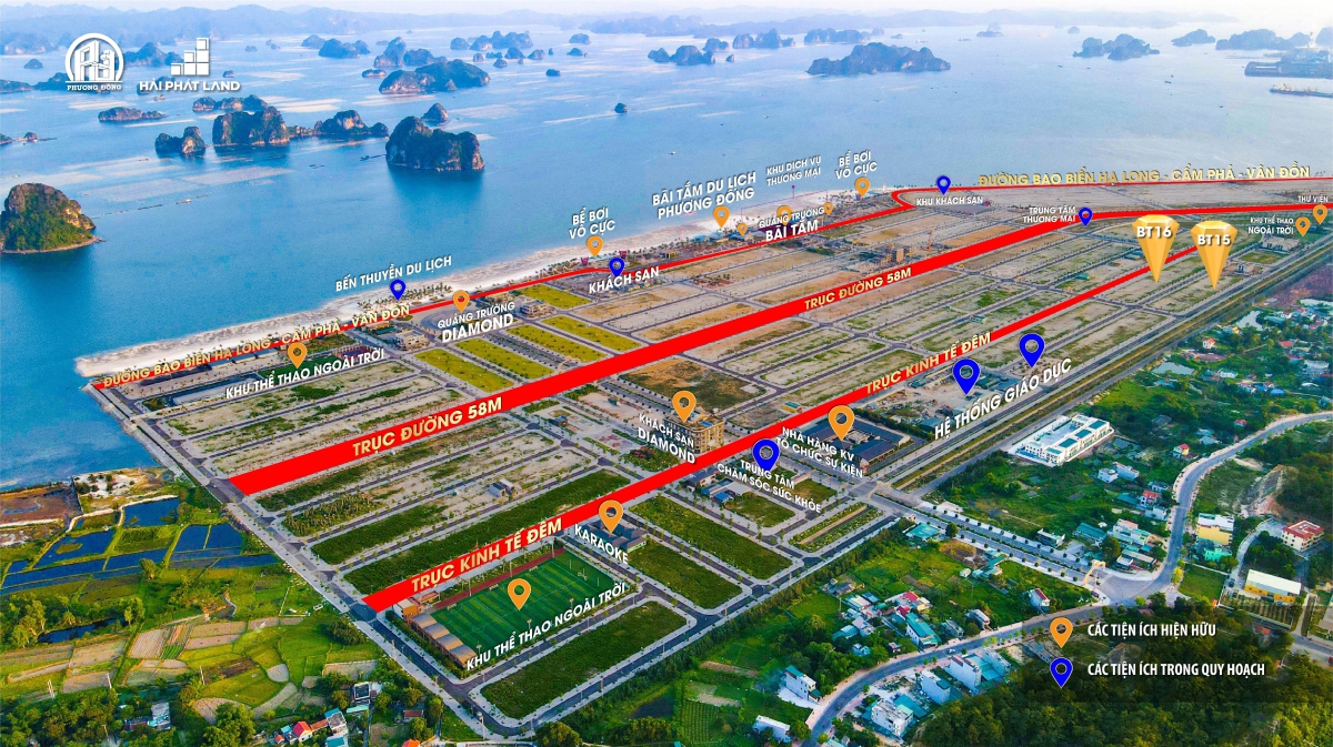 Toàn cảnh quần thể biển Phương Đông Vân Đồn