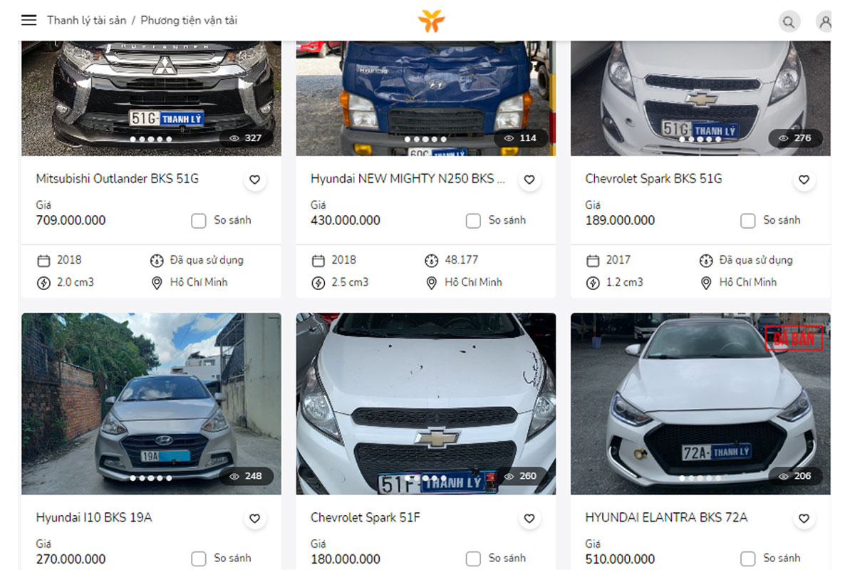 Ngân hàng VIB cũng đang tiến hành thanh lý nhiều mẫu xe ô tô .