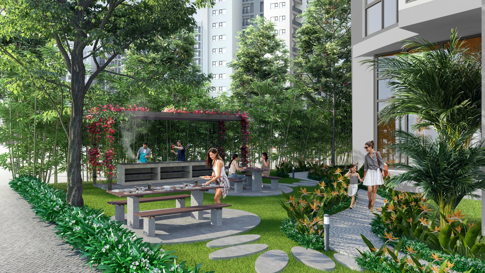 Mô phỏng tiện ích nội khu dự án Le Grand Jardin