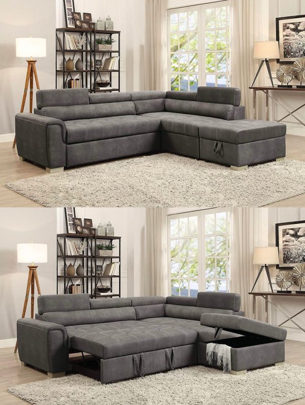 Mẫu ghế sofa giường t&ocirc;ng m&agrave;u đen sang trọng, ph&ugrave; hợp với ph&ograve;ng kh&aacute;ch hiện đại, đương đại t&ocirc;ng trung t&iacute;nh s&aacute;ng chủ đạo. 