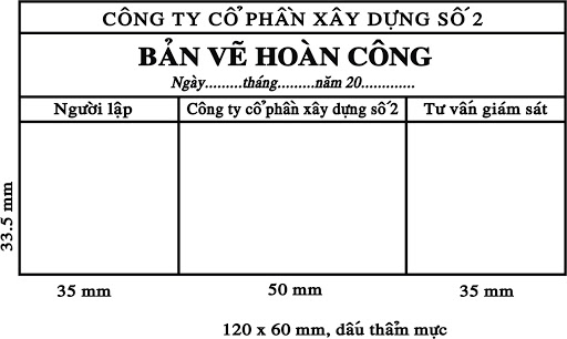 Hình ảnh thiết kế mẫu dấu bản vẽ hoàn công hiện nay