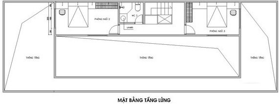 Mặt bằng tầng lửng nhà vườn