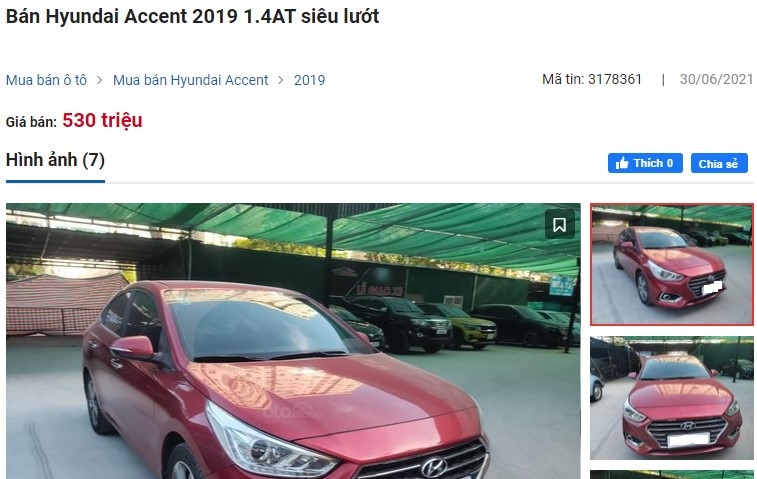 Hyundai Accent 2019 l&ecirc;n sàn xe cũ, giá đắt ngang mua mới 1