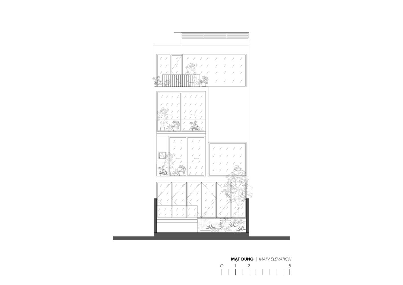 Phối cảnh mặt đứng nhà phố
