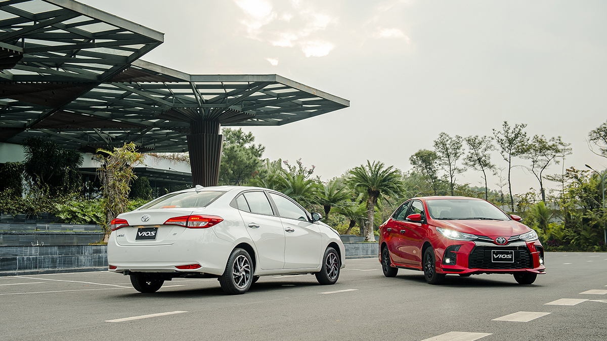 Xe Vios có nhiều màu sắc đa dạng.