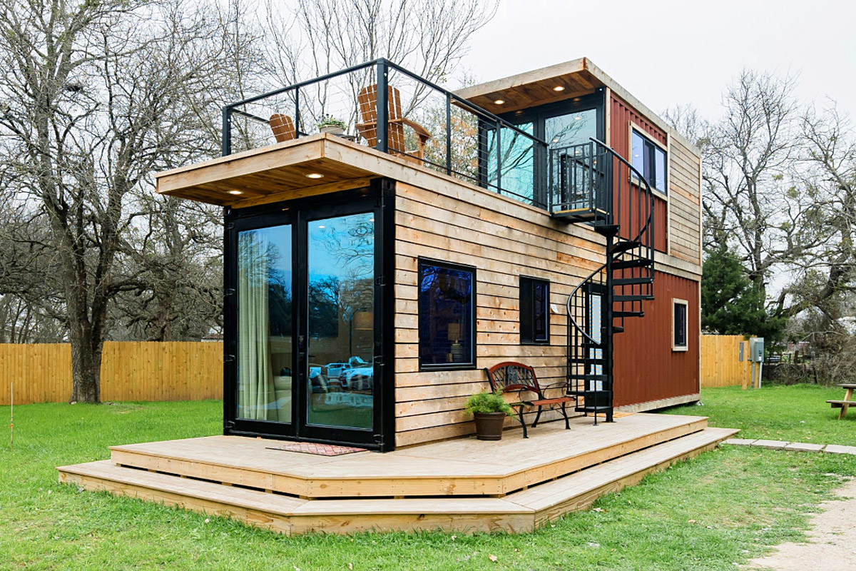 mẫu nh&agrave; container bằng gỗ đẹp