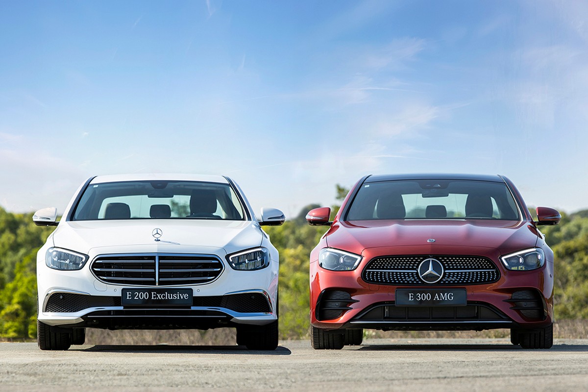 Mercedes-Benz E-Class là mẫu xe được yêu thích nhất trong phân khúc sedan hạng sang cỡ trung tại Việt Nam. Mercedes-Benz E-Class mặt trước