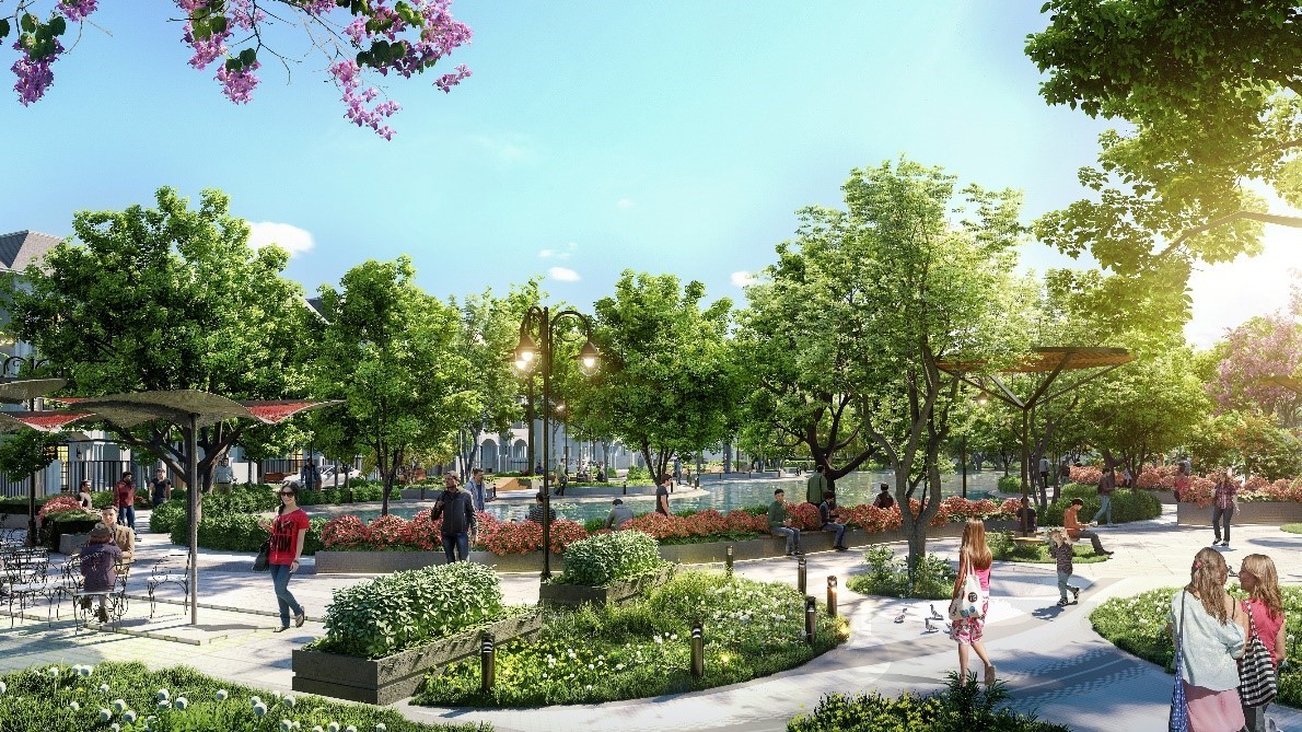 Khu&ocirc;n vi&ecirc;n xanh tại dự &aacute;n Phương Đ&ocirc;ng Green Valley