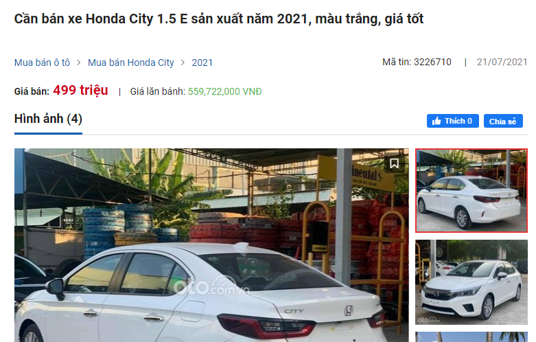 Honda City bản E hiện chỉ c&ograve;n 499 triệu đồng 1