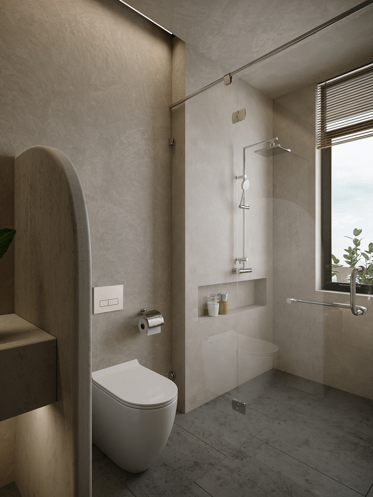 Nhờ tận dụng được tối đa &aacute;nh s&aacute;ng tự nhi&ecirc;n n&ecirc;n ph&ograve;ng tắm kh&ocirc;ng cần sử dụng điện thắp s&aacute;ng v&agrave;o ban ng&agrave;y.