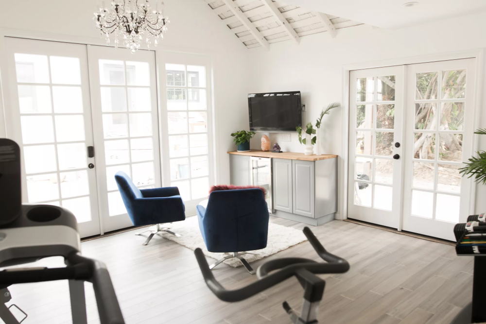 Ph&ograve;ng tập thể dục tại nh&agrave; lấy cảm hứng từ Scandinavian