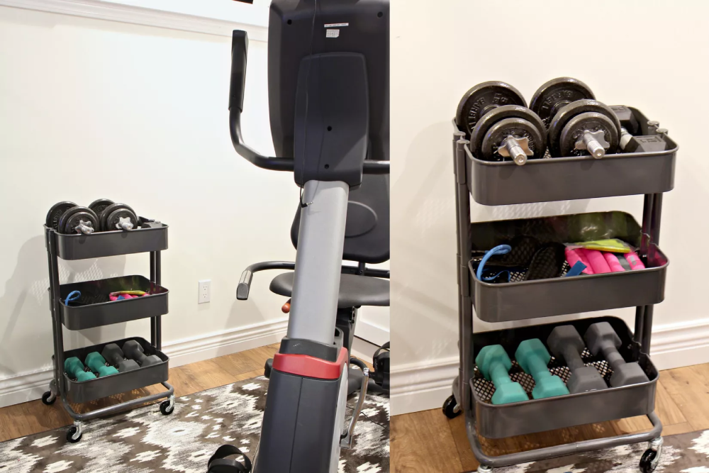 xe đẩy đựng đồ tập gym