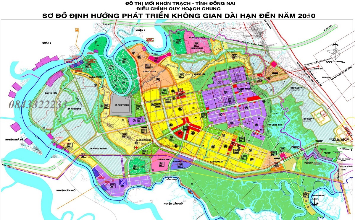 Bản đồ quy hoạch huyện Nhơn Trạch