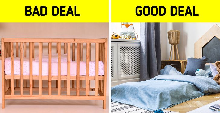 Trang trí và thiết kế phòng trẻ em đẹp hình ảnh giường cũi, giường thấp sàn trong phòng trẻ em