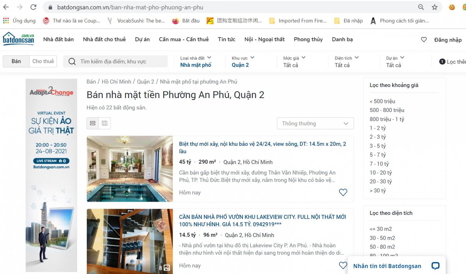 Tìm kiếm giá nhà đất trên các kênh thông tin uy tín