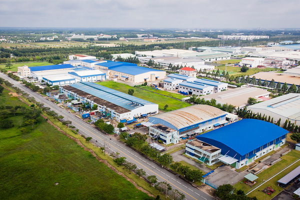 hình ảnh một khu công nghiệp nhìn từ trên cao
