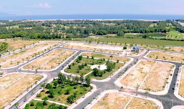 hình ảnh khu đất dự án phân lô nhìn từ trên cao