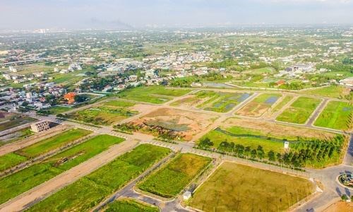 h&igrave;nh ảnh khu đất t&aacute;ch thửa nh&igrave;n từ tr&ecirc;n cao