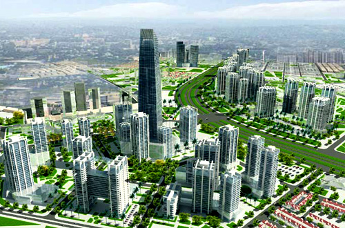 h&igrave;nh ảnh phối cảnh tổng thể khu đ&ocirc; thị nh&igrave;n từ tr&ecirc;n cao