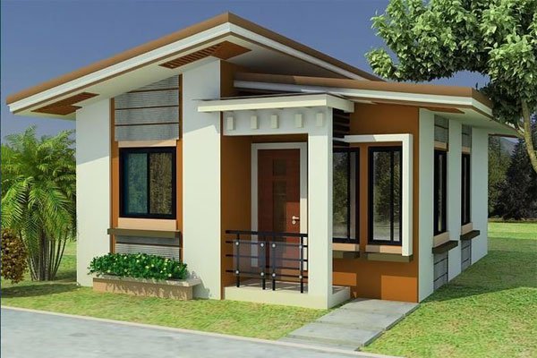 nhà cấp 4 mái lệch độc đáo